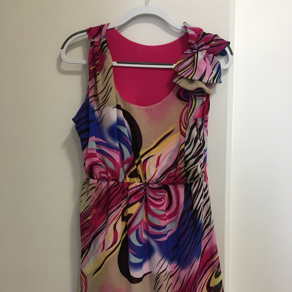 Pink Print Dress